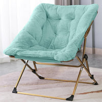 Thumbnail for OAKHAM Comfy Saucer Chair, Folding Faux Fur Lounge Chair for Bedroom and Living Room, Flexible Seating for Kids Teens Adults, X-Large (Faux Fur-Grey)