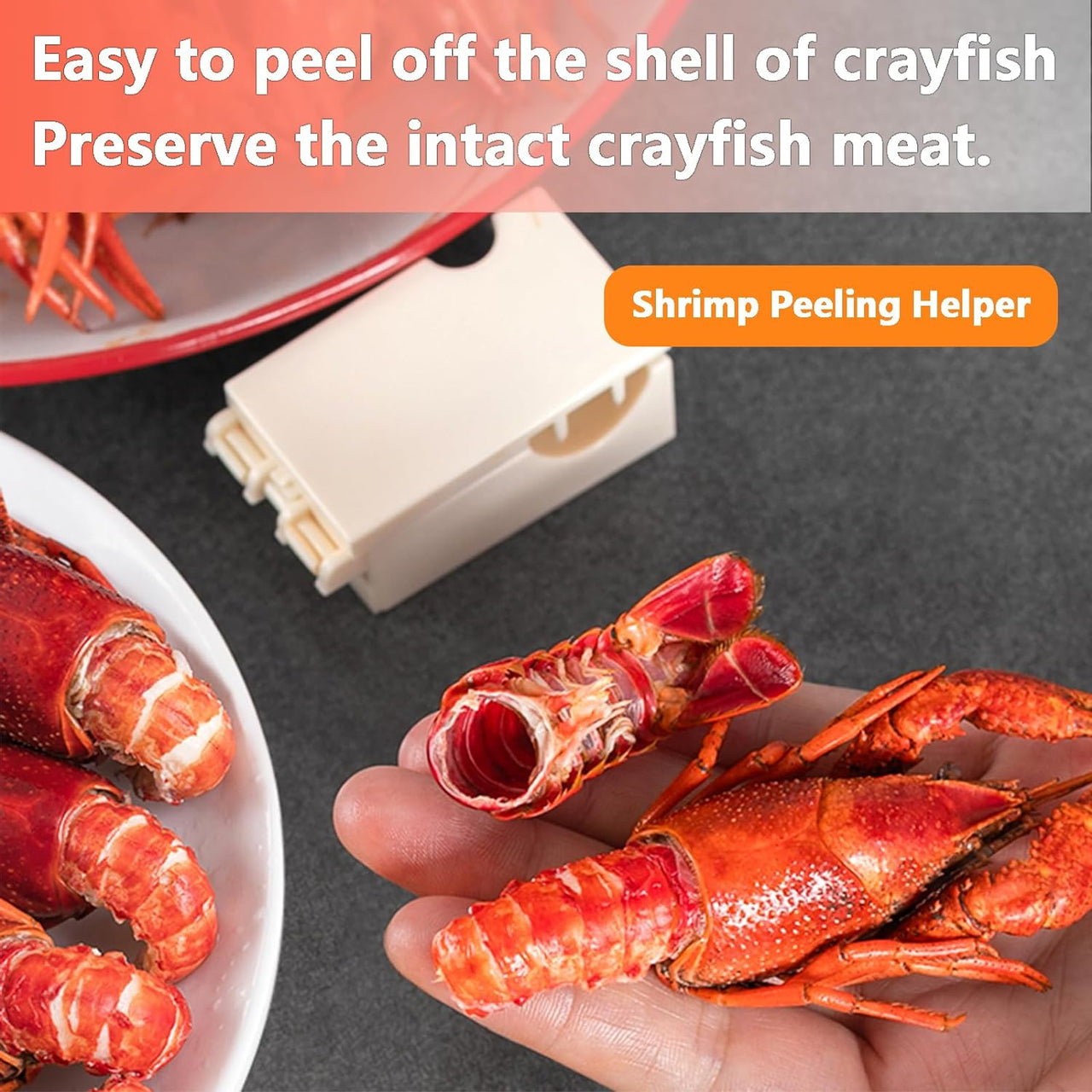8 Pcs Crawfish Peeler, Crayfish Shelling Device, Crawfish Shucker, Shrimp Peeler Crawfish Sheller, Portable Lightweight Kitchen Gadget, Efficient Crawfish Peeler Device (8, Ivory White)