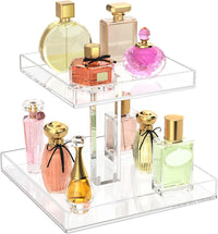 Thumbnail for NIUBEE 2-Tier Acrylic Bathroom Cosmetic Storage Organizer for Dresser and Countertop - Standing Perfume Tray for Bedroom Decor