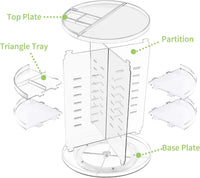 Thumbnail for 360° Rotating Makeup Organizer, Spinning Bathroom Organizer Countertop, Cosmetic Holder Shelf, Make Up Organizers and Storage for Bedroom, Transparent