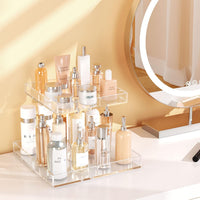 Thumbnail for NIUBEE 2-Tier Acrylic Bathroom Cosmetic Storage Organizer for Dresser and Countertop - Standing Perfume Tray for Bedroom Decor
