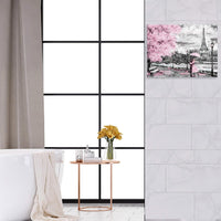 Thumbnail for Seine River Paris Tower Theme Decorative Painting Romantic Pink Cherry Blossom Tree Oil Painting Bathroom Bedroom Living Room Decoration Romantic Theme Dining Room Wall Art Decoration 12 × 15 inches