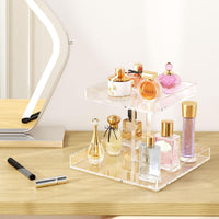 Thumbnail for NIUBEE 2-Tier Acrylic Bathroom Cosmetic Storage Organizer for Dresser and Countertop - Standing Perfume Tray for Bedroom Decor
