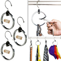 Thumbnail for 3-Pack Multipurpose Closet Hanger Organize All Your Belts, Sport Hats, Ties, Scarves, Purses, Garment, Gear and More! ROLLY HANGER is Uniquely Designed to Accommodate Both Heavy and Light Items