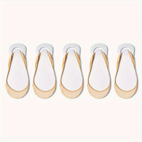 Thumbnail for 5 Pairs | Womens Ultra-Invisible Boat Socks - Cushioned High Heel Support, Anti-Slip Silicone Grip, Stay-Up Short Tube - Luxuriously Soft & Breathable for Spring/Summer