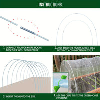 Thumbnail for 25pcs Grow Tunnel Garden Hoops Set - Rust-Free Fiberglass, Versatile Support for DIY Greenhouses, Protective Plant Covers & Shade