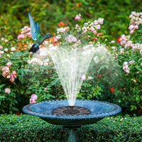 Thumbnail for 1pc Solar Fountain Pump, 1.5W Solar Bird Bath Pump With 6 Nozzles, Stand-Alone Portable Floating Solar Drinking Water Pump For Garden, Bird Bath, Pond, Swimming Pool, Outdoor & Backyard Aquarium