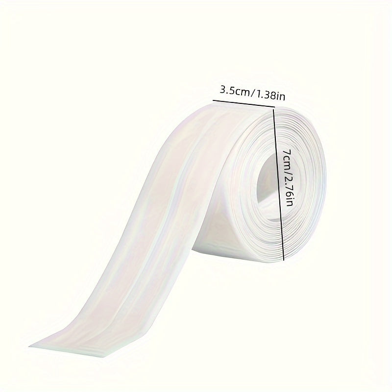 1roll Waterproof Mildew-proof Toilet Caulk Strip, Self-Adhesive Sealing Tape For Kitchen Bathroom, Bathroom Waterproof Tape To Avoid Wet, Kitchen Sink Beautiful Seam Stickers For Workshops