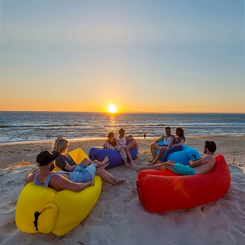 Inflatable Lounger Air Sofa Hammock, Portable, Waterproof & Leakproof - Perfect For Backyard, Beach, Camping & More!
