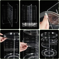 Thumbnail for 360° Rotating Makeup Organizer, Spinning Bathroom Organizer Countertop, Cosmetic Holder Shelf, Make Up Organizers and Storage for Bedroom, Transparent