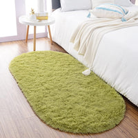 Thumbnail for Noahas Ultra Soft Fluffy Bedroom Rugs,Shaggy Grey Area Rugs for Bedroom,Oval Throw Rugs, Kids Room Small Carpet,Living Room Runner Rug Non Slip Modern Home Decor 2.6' X 5.3'