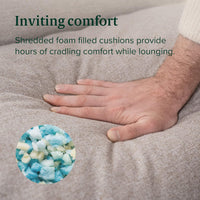 Thumbnail for ZINUS Aidan Sling Accent Chair / Metal Framed Armchair with Shredded Foam Cushioning, Oatmeal