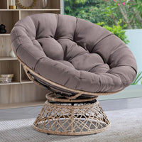 Thumbnail for Bme Papasan Chair, Smoky Quartz - Brown Base