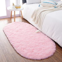 Thumbnail for Noahas Ultra Soft Fluffy Bedroom Rugs,Shaggy Grey Area Rugs for Bedroom,Oval Throw Rugs, Kids Room Small Carpet,Living Room Runner Rug Non Slip Modern Home Decor 2.6' X 5.3'