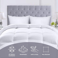 Thumbnail for Utopia Bedding Comforter – All Season Comforter King Size – White Comforter King - Plush Siliconized Fiberfill - Box Stitched