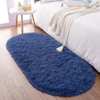 Thumbnail for Noahas Ultra Soft Fluffy Bedroom Rugs,Shaggy Grey Area Rugs for Bedroom,Oval Throw Rugs, Kids Room Small Carpet,Living Room Runner Rug Non Slip Modern Home Decor 2.6' X 5.3'
