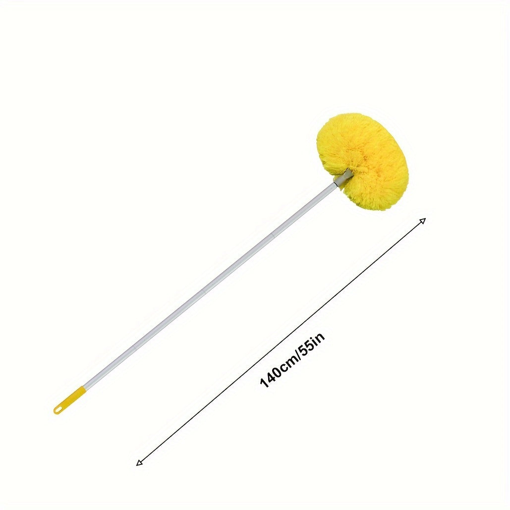 1pc Extendable Ceiling Fan Duster with Microfiber Brush - Reaches High Ceilings, Removable and Washable, Ideal for Cleaning Fans, Furniture, Cars, and More - Perfect Cleaning Tool for Bathroom, Bedroom, Kitchen, Living Room, and The Wall