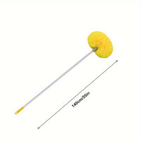 Thumbnail for 1pc Extendable Ceiling Fan Duster with Microfiber Brush - Reaches High Ceilings, Removable and Washable, Ideal for Cleaning Fans, Furniture, Cars, and More - Perfect Cleaning Tool for Bathroom, Bedroom, Kitchen, Living Room, and The Wall