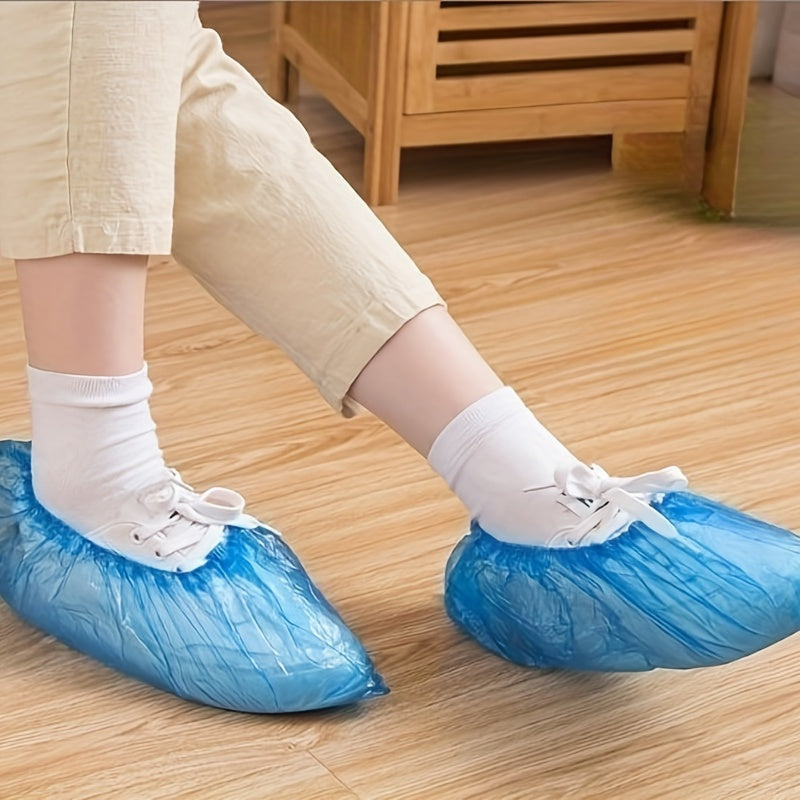 100pcs/Pack Multipurpose Disposable Shoe Covers - Water-Resistant and Dustproof for Home, Travel, and Workplace