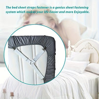 Thumbnail for 4pcs Triangle Bed Sheet Fixers - Versatile and Adaptable, Easy-to-Adjust, Stretchy and Flexible, Prevents Sheet Slippage, Grip-Tight Security - Ideal for Home and Bedroom, Perfect for Sofa and Bed, Also Suitable for Table and Desk