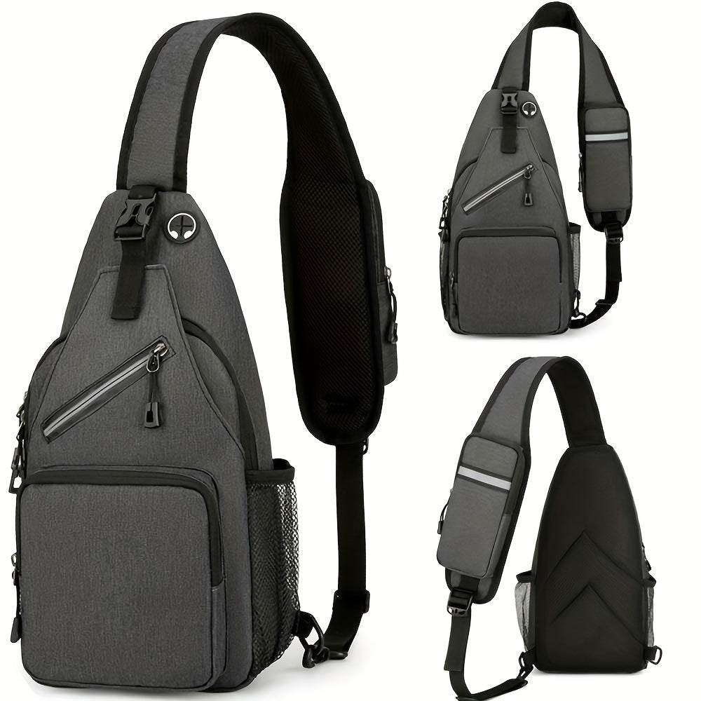 1pc Unisex Waterproof Single Shoulder Bag - Durable & Spacious for Outdoor Adventures & Work - Versatile Cross Body Design
