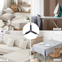 Thumbnail for 4pcs Triangle Bed Sheet Fixers - Versatile and Adaptable, Easy-to-Adjust, Stretchy and Flexible, Prevents Sheet Slippage, Grip-Tight Security - Ideal for Home and Bedroom, Perfect for Sofa and Bed, Also Suitable for Table and Desk