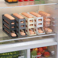 Thumbnail for Refrigerator Egg Storage Box, Automatic Egg Rolling Rack, Large Capacity Refrigerator Special Egg Holder Storage Box, ABS Material