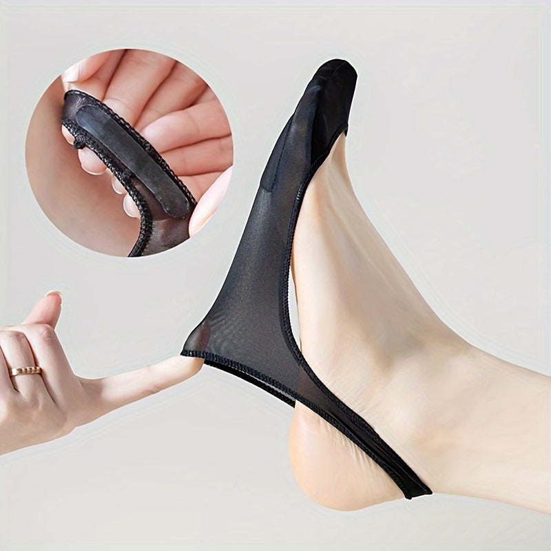 5 Pairs | Womens Ultra-Invisible Boat Socks - Cushioned High Heel Support, Anti-Slip Silicone Grip, Stay-Up Short Tube - Luxuriously Soft & Breathable for Spring/Summer