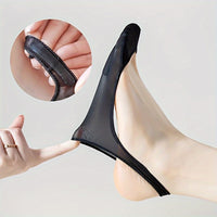 Thumbnail for 5 Pairs | Womens Ultra-Invisible Boat Socks - Cushioned High Heel Support, Anti-Slip Silicone Grip, Stay-Up Short Tube - Luxuriously Soft & Breathable for Spring/Summer