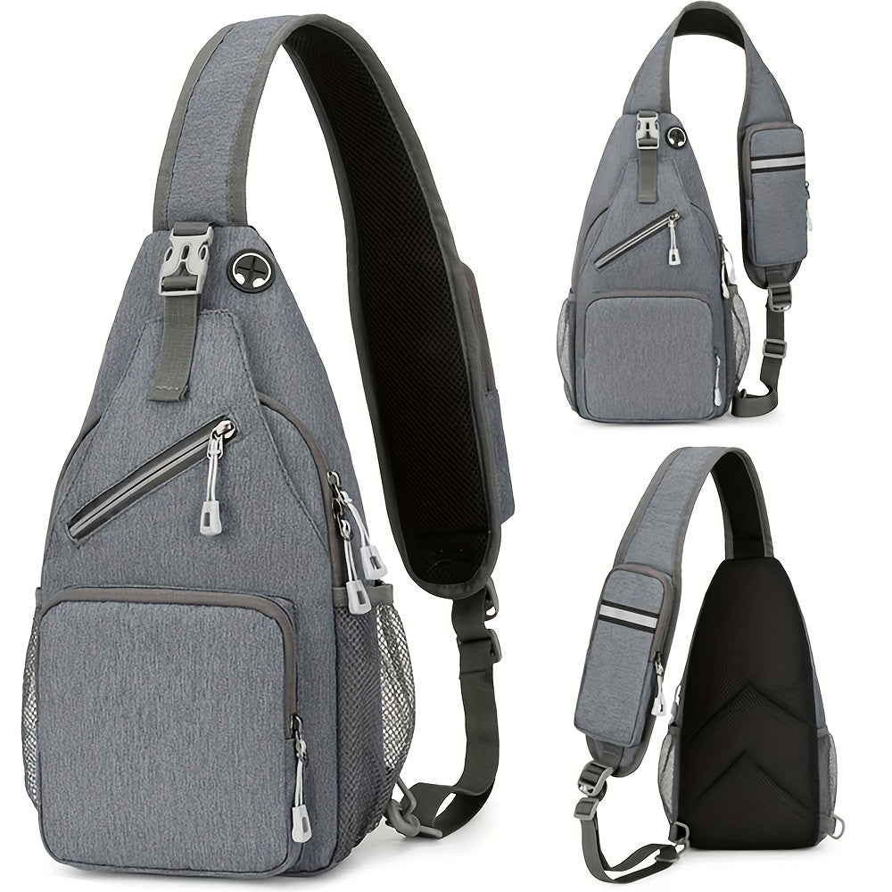 1pc Unisex Waterproof Single Shoulder Bag - Durable & Spacious for Outdoor Adventures & Work - Versatile Cross Body Design
