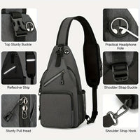 Thumbnail for 1pc Unisex Waterproof Single Shoulder Bag - Durable & Spacious for Outdoor Adventures & Work - Versatile Cross Body Design