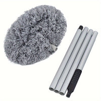 Thumbnail for 1pc Extendable Ceiling Fan Duster with Microfiber Brush - Reaches High Ceilings, Removable and Washable, Ideal for Cleaning Fans, Furniture, Cars, and More - Perfect Cleaning Tool for Bathroom, Bedroom, Kitchen, Living Room, and The Wall