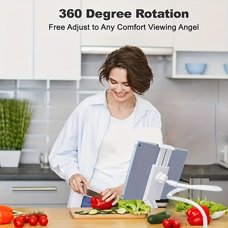 360-Degree Adjustable Bedside Lazy Desk Stand - Universally Compatible with iPhone and iPad, Xiaomi Bracket - Rock-Solid Stability, Multi-Angle Viewing, and Secure Grip for Smartphones and Tablets of All Sizes
