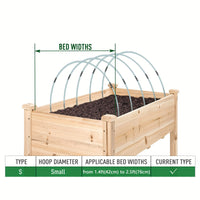 Thumbnail for 25pcs Grow Tunnel Garden Hoops Set - Rust-Free Fiberglass, Versatile Support for DIY Greenhouses, Protective Plant Covers & Shade