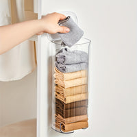 Thumbnail for 1pc Versatile Slide-Out Storage Organizer with Cover – Wall-Mountable for Underwear & Socks, Space-Saver for Bathroom, Bedroom & Dorm