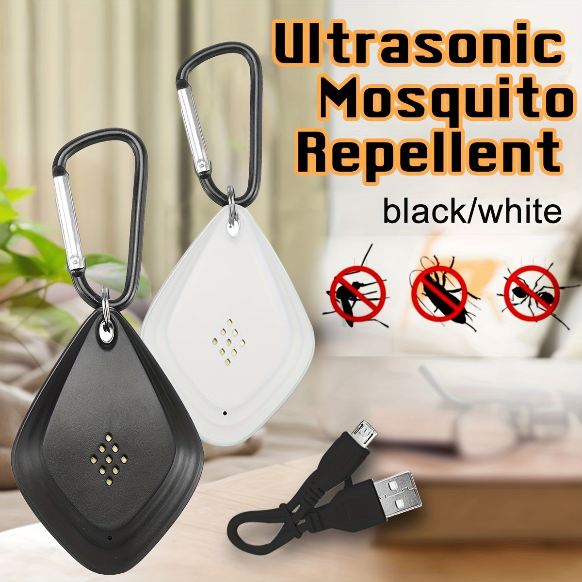Family Safe Ultrasonic Mosquito Repeller - High-Tech USB Charging, Adaptive Frequency, Effortless Bug Protection for Your Home and Outdoor Adventures
