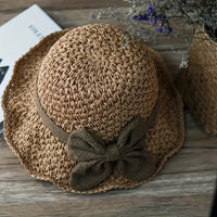 Thumbnail for Chic Womens Wide Brim Sun Hat - UV Protection Beach Straw with Fashionable Large Bow - Perfect for Vacation, Outdoor Leisure and Stylish Summer Wear